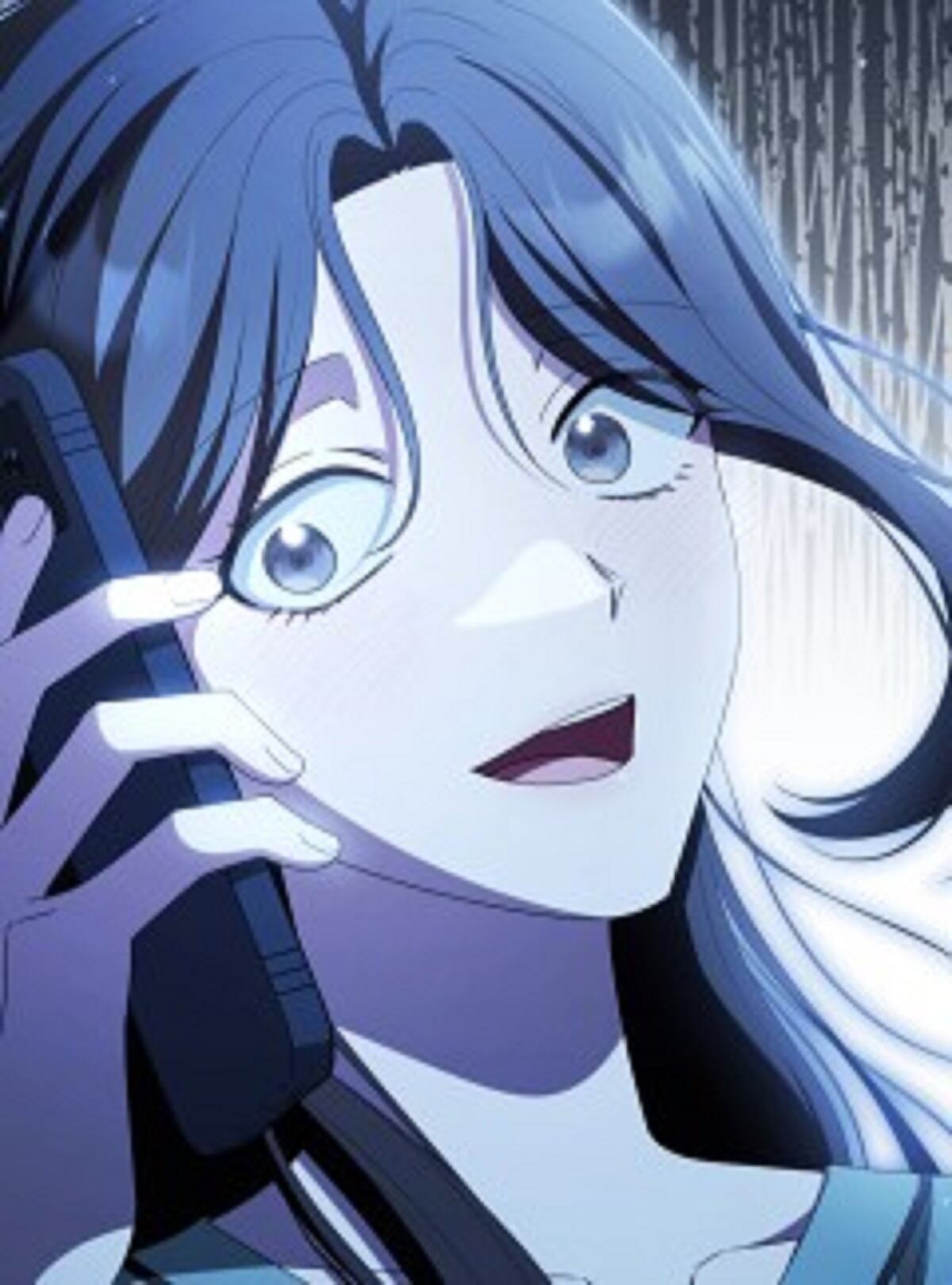 Hong Hee-joo hablando con su esposo a través del teléfono del secuestrador en el webtoon "Cuando el teléfono suena" (Foto: Kakao)