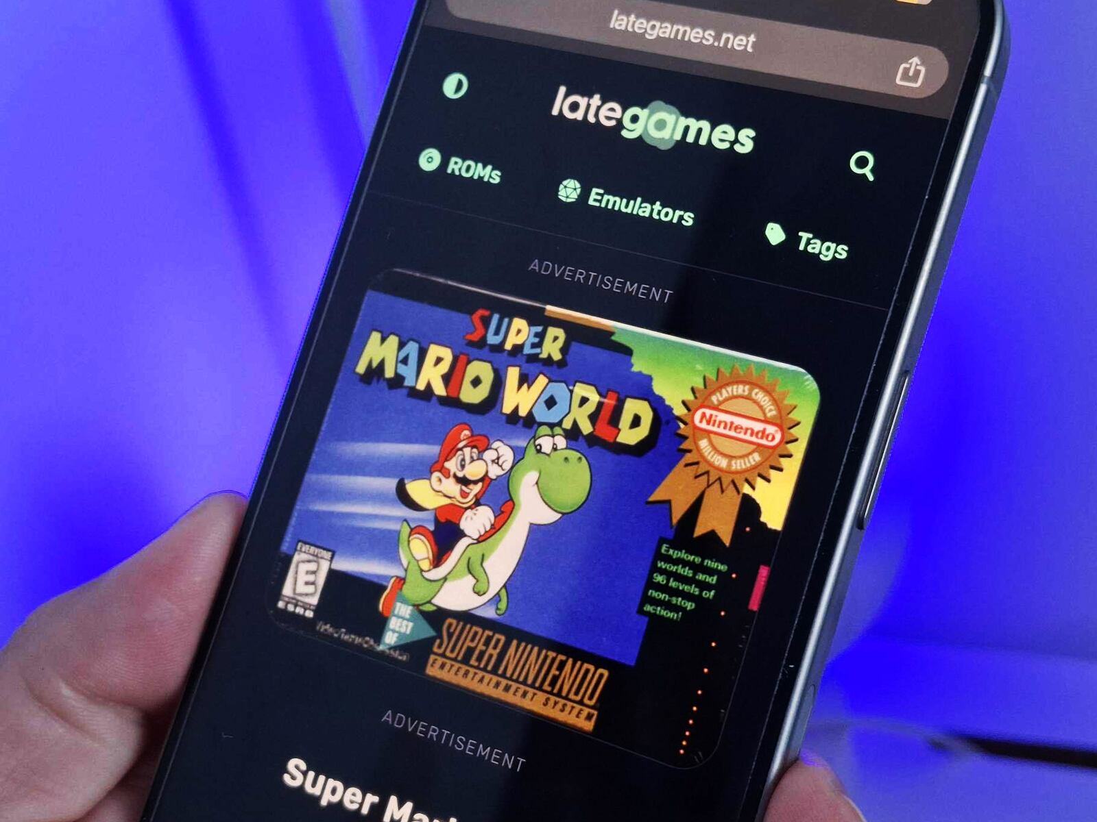 IPHONE | Con esta página podrás descargar todos los juegos de Nintendo clásico. (Foto: MAG - Rommel Yupanqui)
