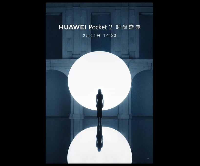 Huawei lanzará su nuevo plegable Pocket 2 este 22 de febrero.