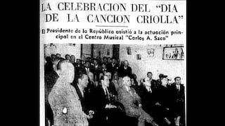 Así fue la primera celebración del Día de la Canción Criolla en 1944