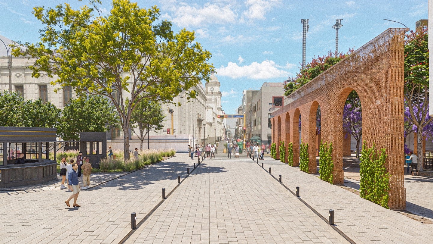 Jirón Ucayali con el proyecto.