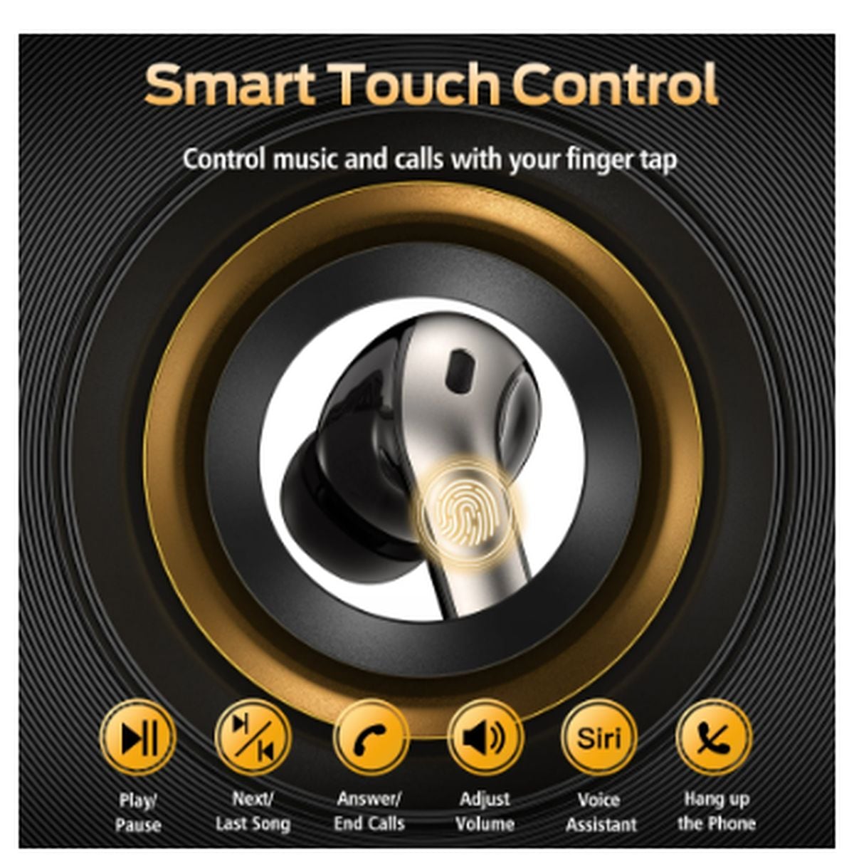 Los auriculares tienen un control táctil inteligente (Foto: Walmart)