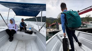 ¡Increíble! La historia de un padre que cruza el mar todos los días desde hace 7 años para llevar a sus hijos a la escuela y vuelve a casa en barco