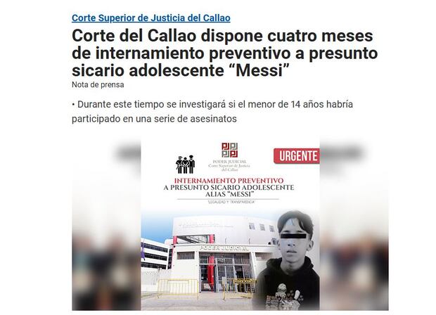 'Messi' fue recluido en el centro de rehabilitación conocido como 'Maranguita'.