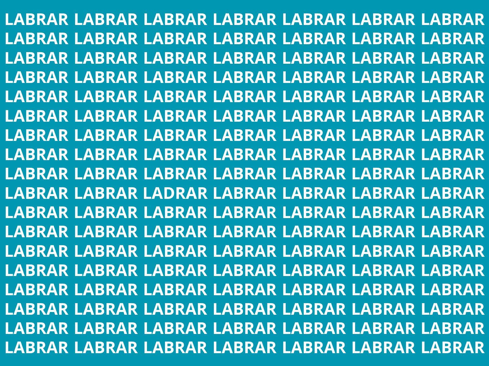 Reto visual: Busca la palabra diferente antes de que se acaba el tiempo. Sé que lo lograrás. (Creación: Mag)