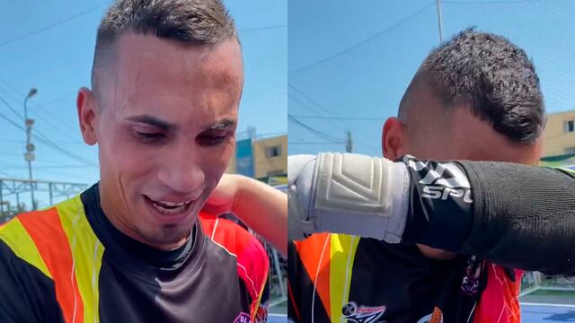 El emotivo llanto de venezolano tras ganar partido en el Mundialito de El Porvenir: “Es por mi familia”