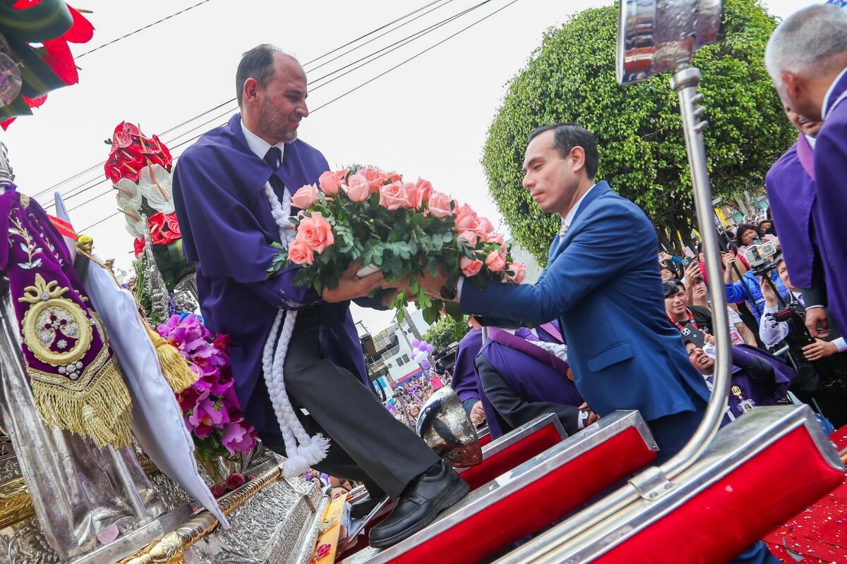 Presidente José Jerí participa en homenaje al Señor de los Milagros. (Foto: Presidencia del Perú)