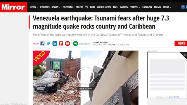 Así informó la prensa mundial sobre el terremoto que sacudió Venezuela