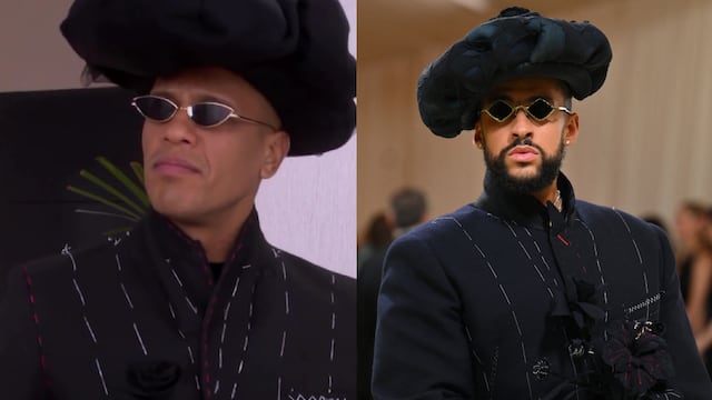 “Al fondo hay sitio”: Gaspar se inspiró en traje de Bad Bunny para lucir elegante