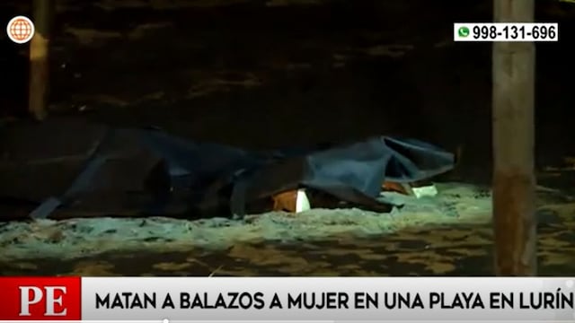 Mujer es asesinada a balazos en una playa de Lurín | VIDEO
