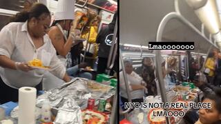 La familia que realizó una cena por Día de Acción de Gracias en el metro de Nueva York