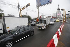 Tráfico de sur a norte en Vía Expresa Paseo de la República por obras de remodelación