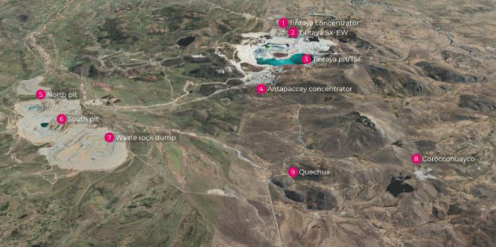 El proyecto tiene el potencial de apoyar a la mina Antapaccay dada su proximidad a la operación y a su proyecto Coroccohuayco. Foto: GEC.