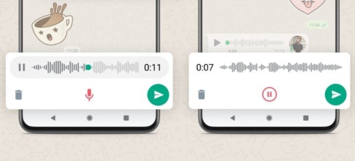 Mensajes de voz de WhatsApp.