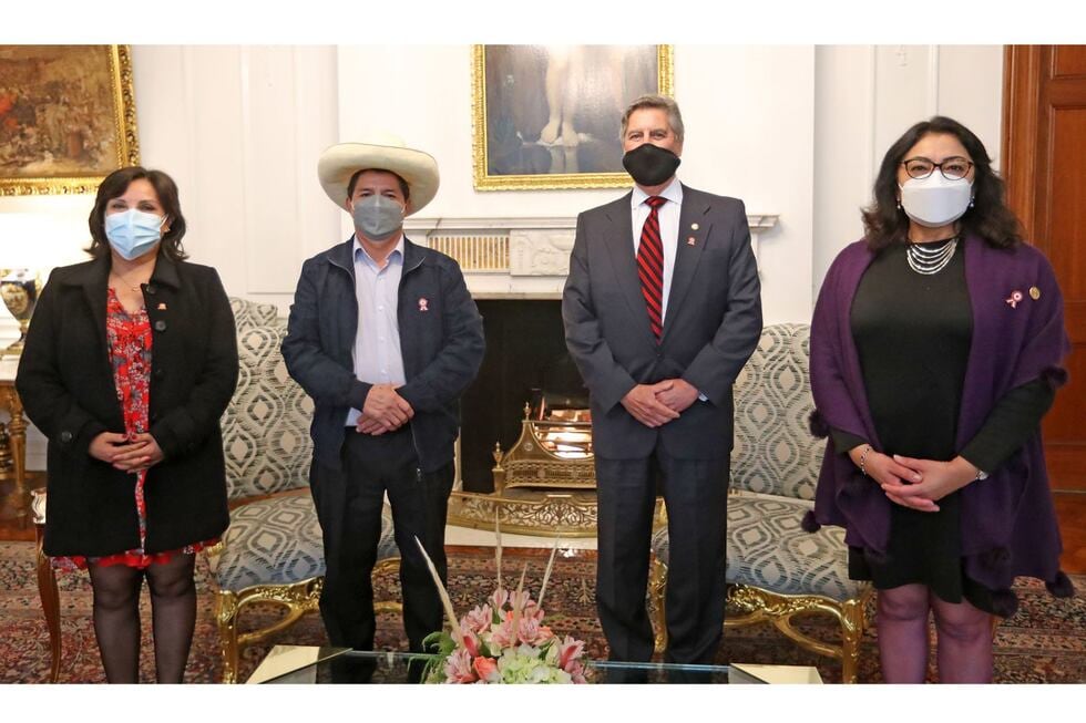 Dina Boluarte fue la encargada de coordinar el proceso de transferencia antes de que Pedro Castillo asumiera formalmente el poder. (Foto: Presidencia)