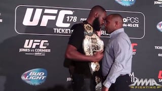 UFC: luchadores se agarran a golpes en promoción de su pelea