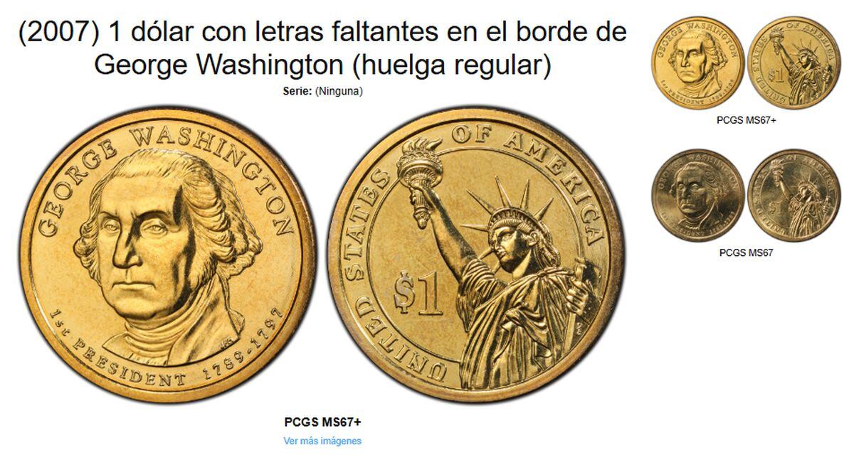Este es el dólar con Letras en el Canto Faltantes (Foto: PCGS)