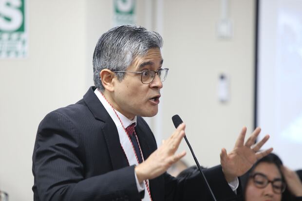 El fiscal José Domingo Pérez durante la sustentación de su acusación contra Keiko Fujimori. Foto: Poder Judicial