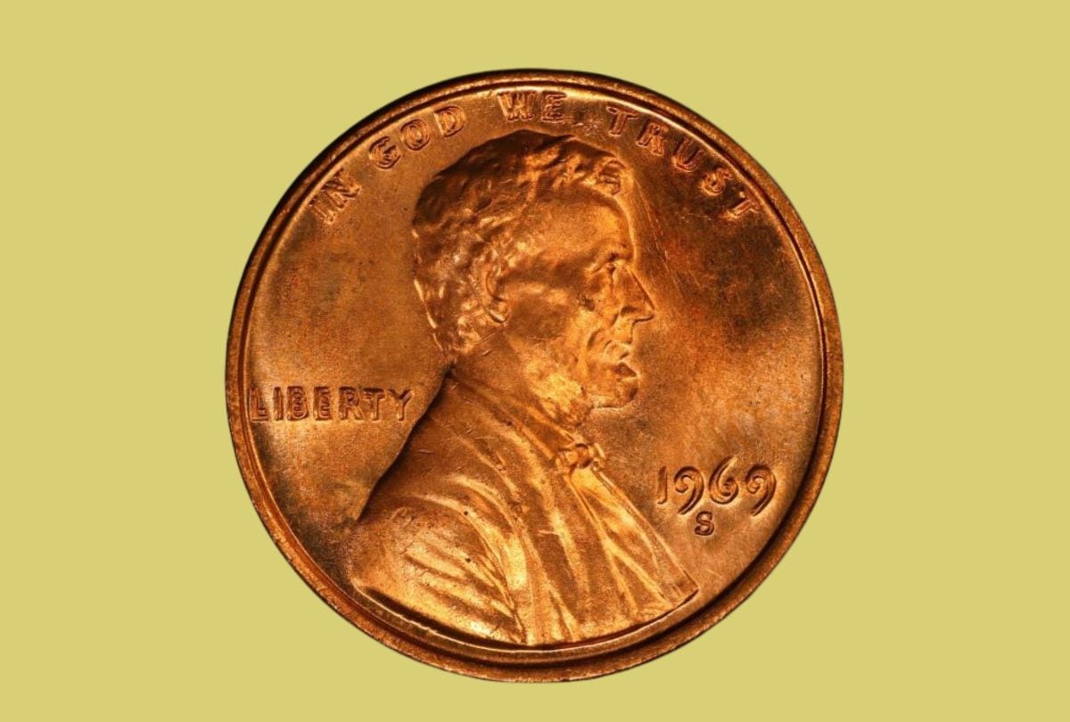 El anverso de la moneda de 1 centavo del año 1969 que muestra su doble acuñación (Foto: PCGS)