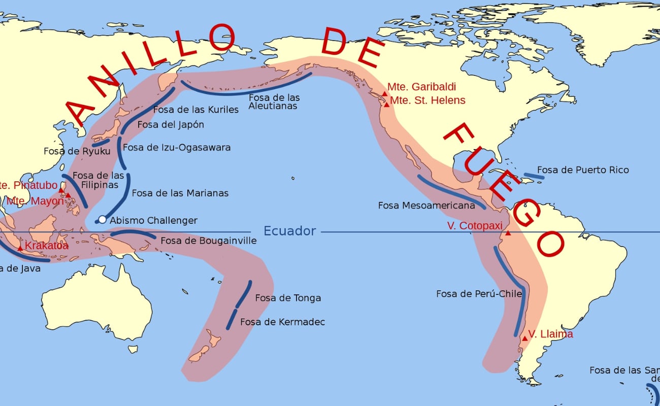 El cinturón de fuego se extiende por una serie de países alrededor del mundo, lo que los hace propensos a ser zonas de alta intensidad sísmica | Foto: difusión