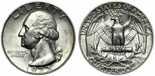 Las monedas de 25 centavos de 1932-D de Washington son raras debido a su poca producción (Foto: PCGS)