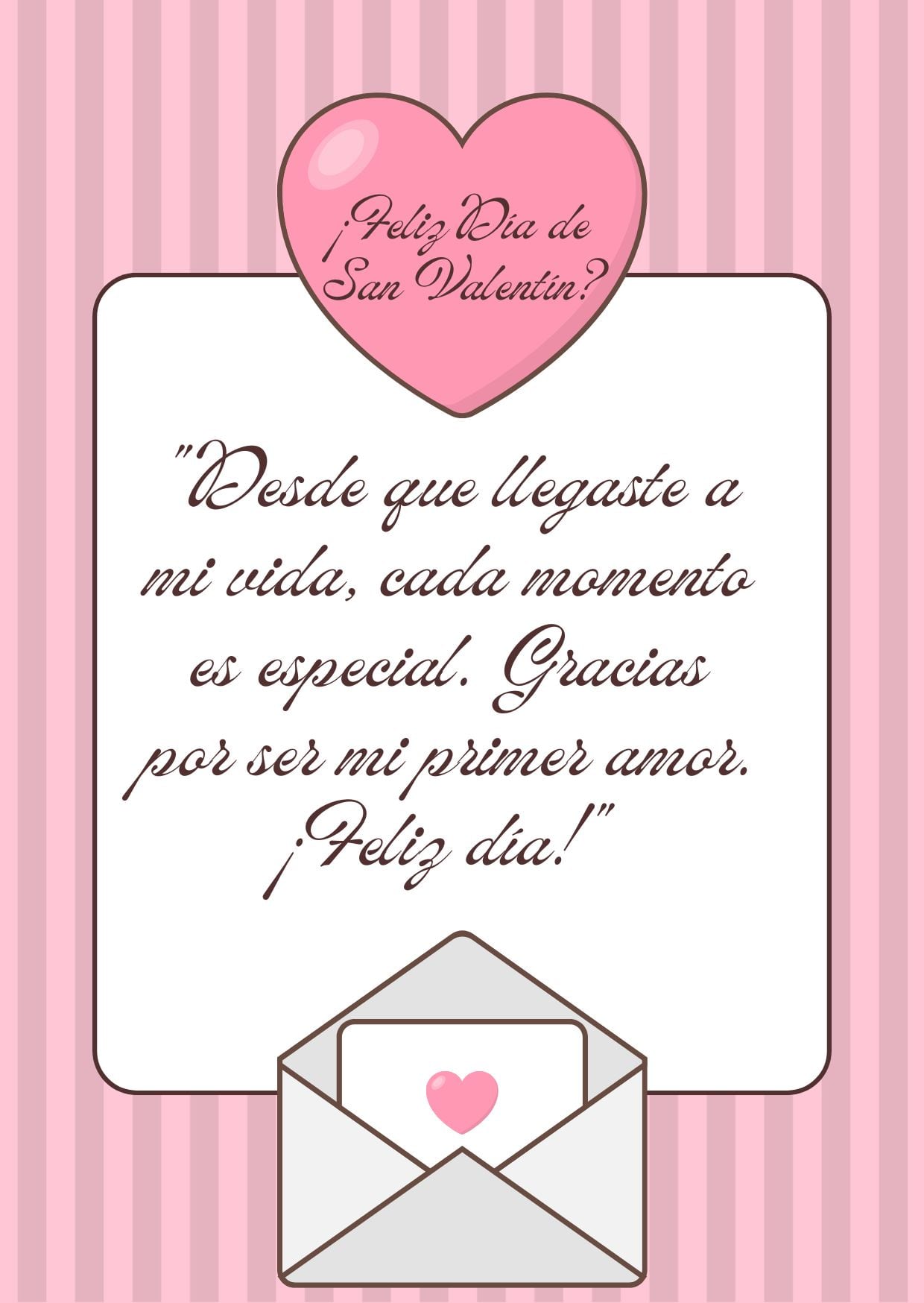 "Desde que llegaste a mi vidia, cada momento es especial. Gracias por ser mi primer amor. ¡Feliz día!" (Foto: Canva.com / Noé Yactayo)