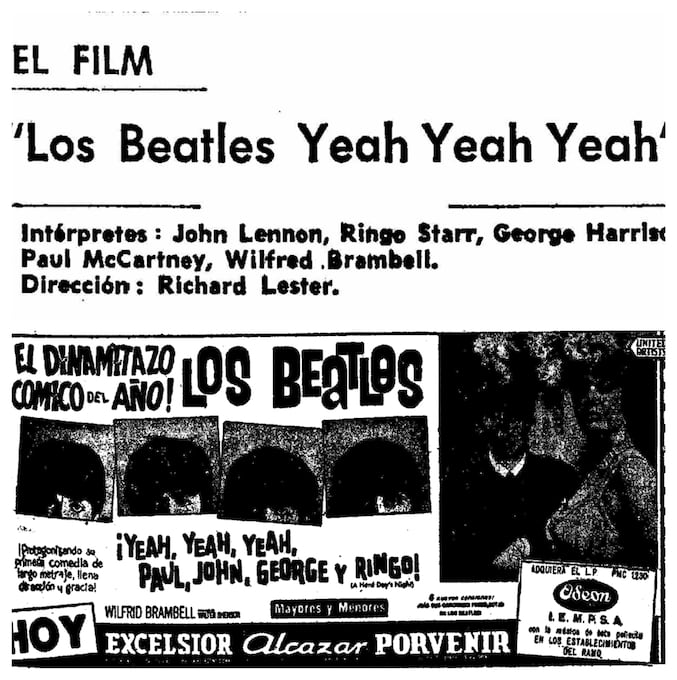 La película de The Beatles fue muy popular. Cada función era a sala repleta de fans que cantaban las melodías de los chicos de Liverpool. (Foto: Archivo Histórico de El Comercio)