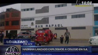 San Juan de Lurigancho: lanzan 2 granadas dentro de colegio