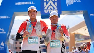 ¡Familia de campeones! Remigio y Jhon Huamán se consagraron en los 70K del Ultra Trail Cordillera Blanca