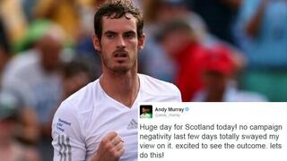 Andy Murray muestra su apoyo a la independencia de Escocia