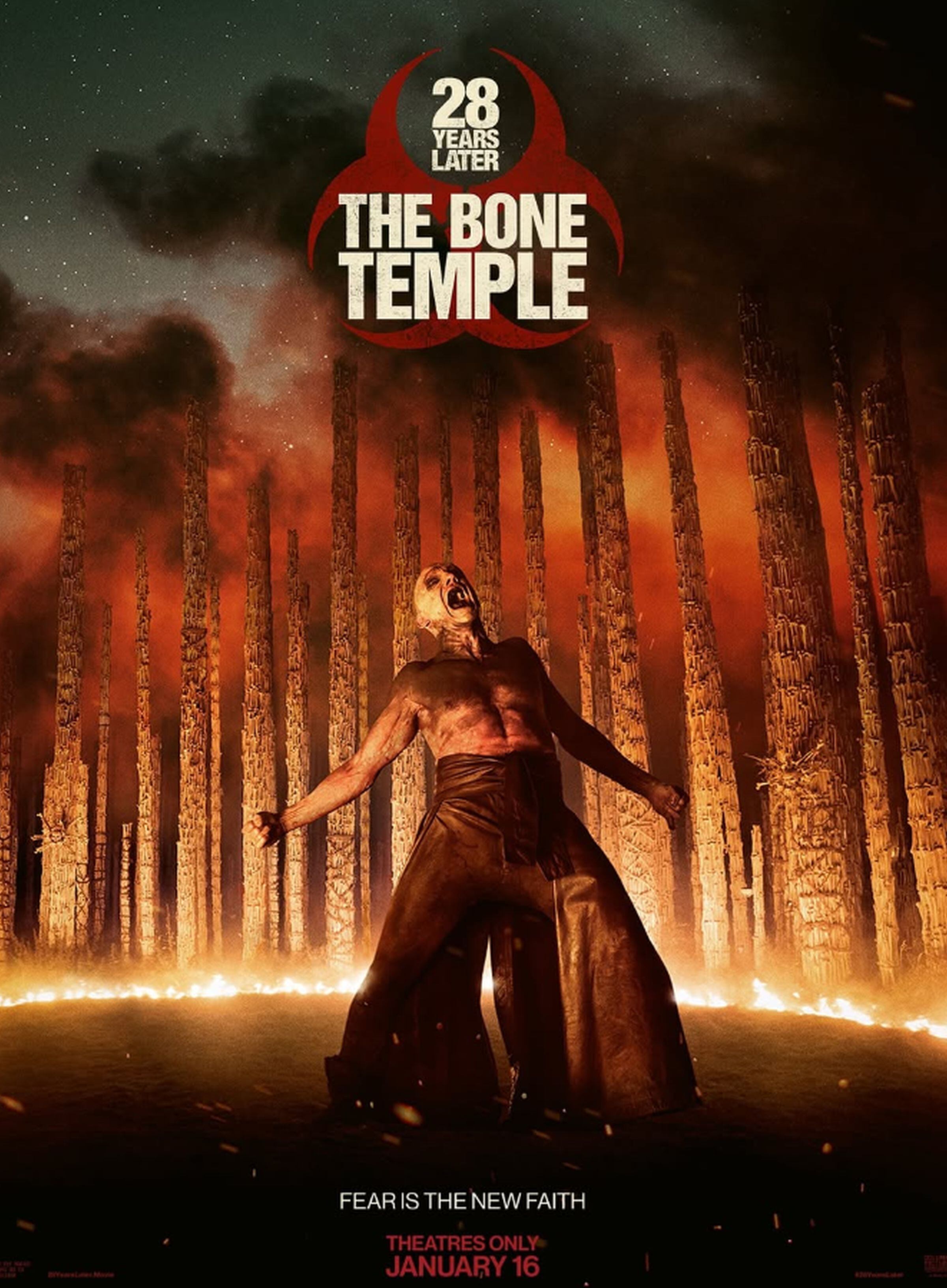 "28 Years Later: Bone Temple" llegará a las salas de cine el 16 de enero 2026 . Se espera que sea la más exitosa, luego de que la trilogía capte audiencia (Foto: 28 Years Later/ Facebook)