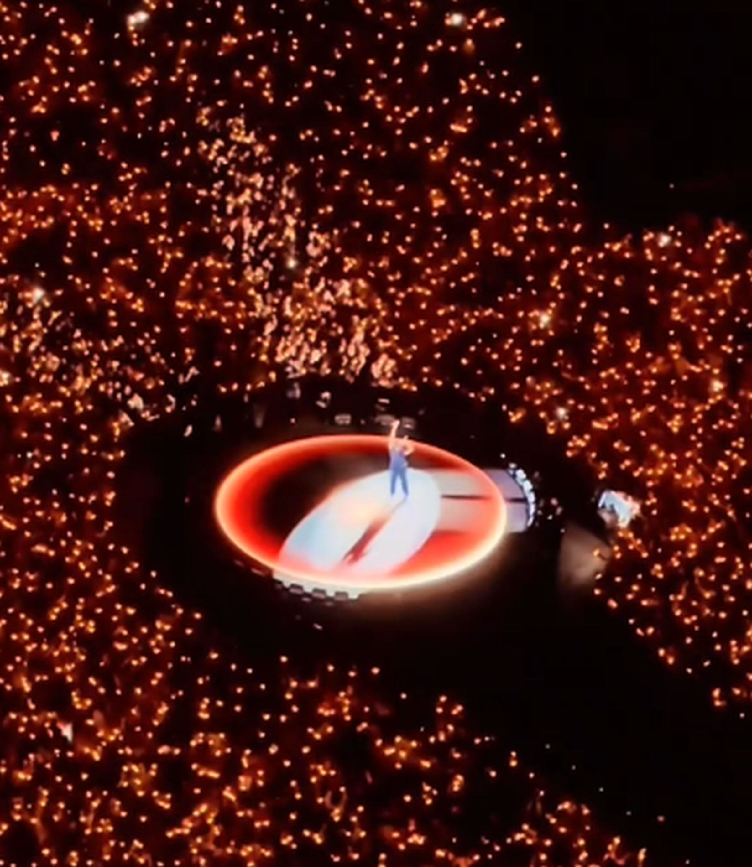 Esta imagen permite apreciar cómo Leela llegó a captar a Chris Martin, el vocalista de Coldplay. (Foto: @leela.l35 / TikTok)