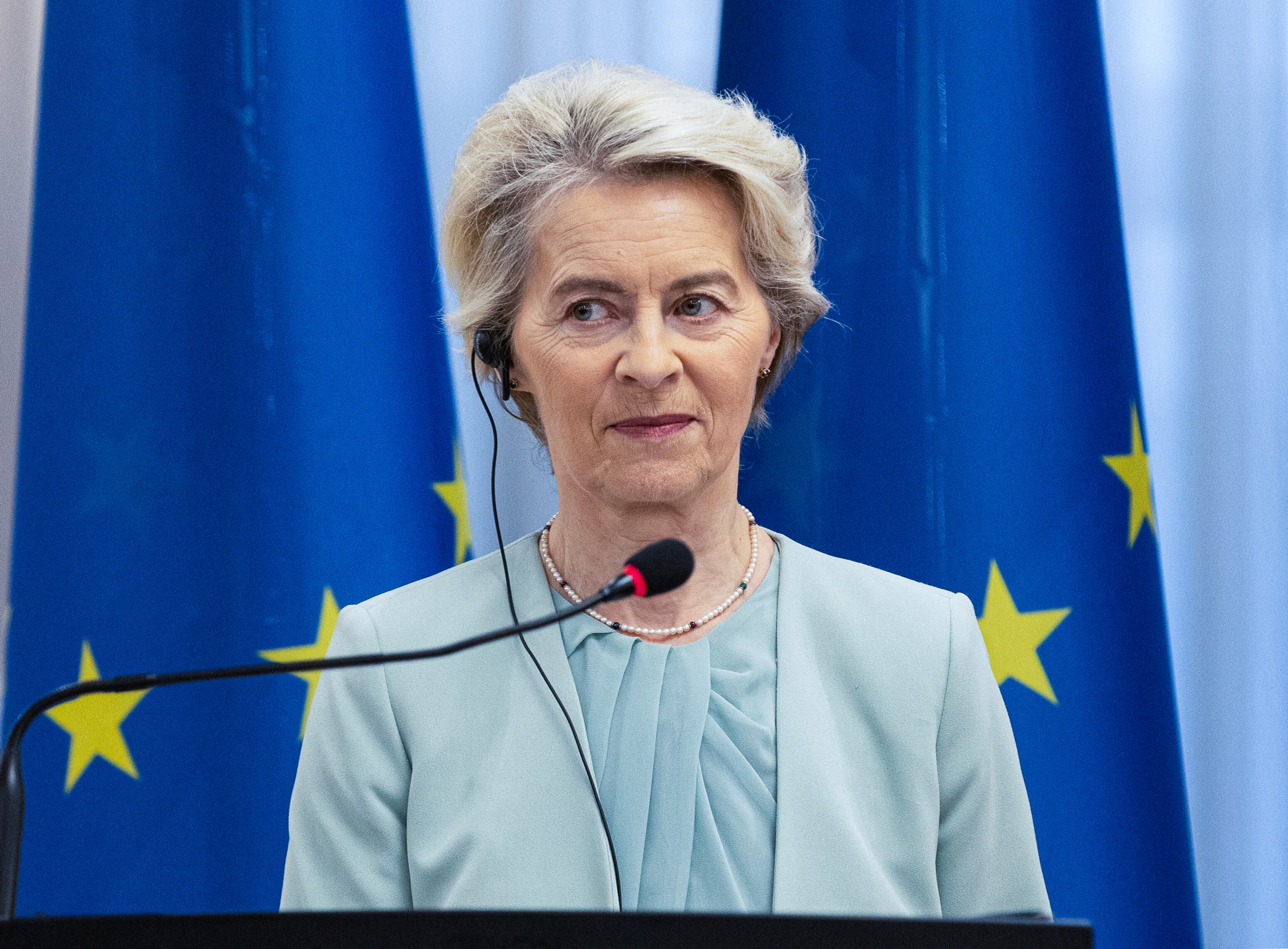 La presidenta de la Comisión Europea, Ursula von der Leyen. (Foto de Elena COVALENCO / AFP)