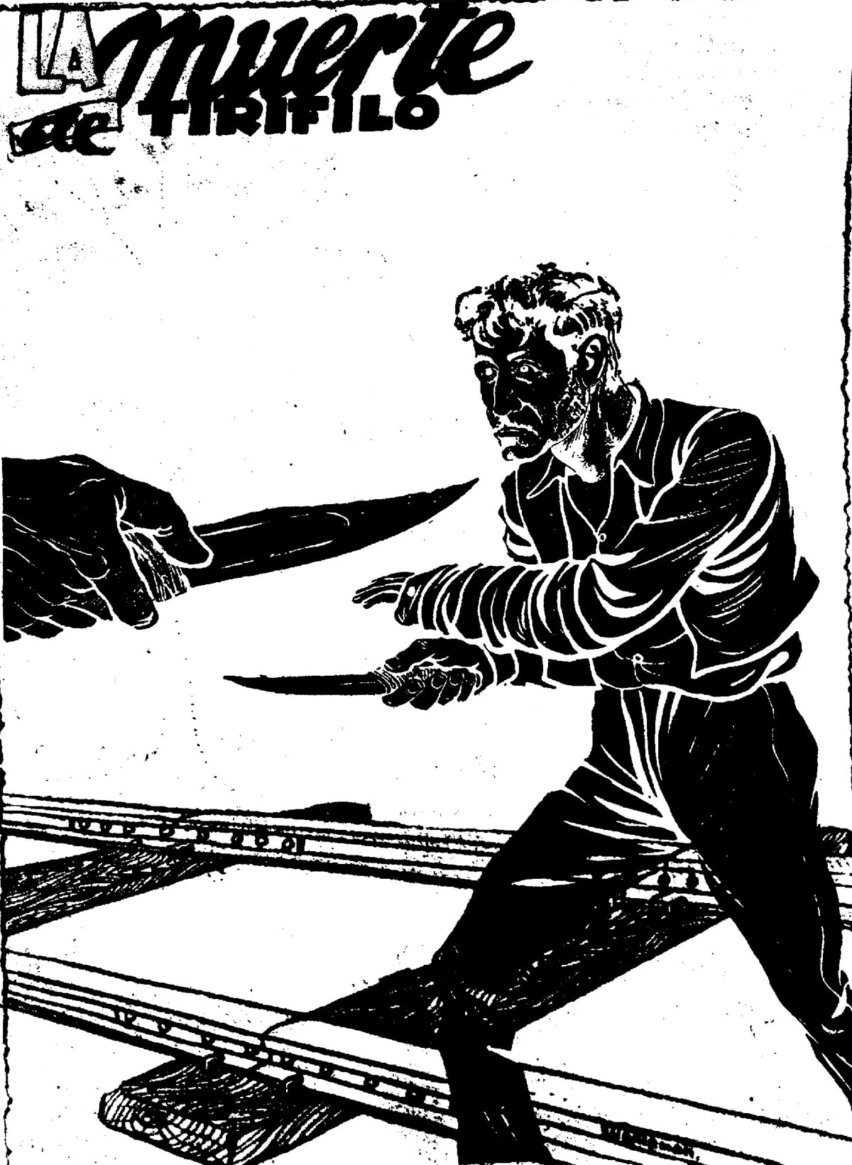 Apenas 'Carita' le terminó de asestar el chavetazo fatal, 'Tirifilo' supo que estaba herido de muerte, que de esa no salvaba y así se lo dijo a sus compinches en el mismo pampón donde luchaba. (Foto: GEC Archivo Histórico)