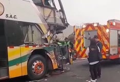 Huaral: Dos muertos y más de una docena de heridos tras choque entre bus interprovincial y camión