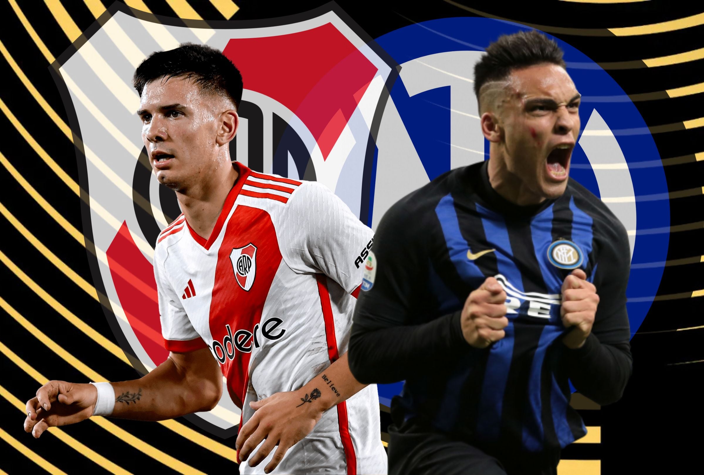 River Plate juega con Inter de Milán por Telefe (Pluto TV) este miércoles 25 de junio por la tercera fecha del grupo E del Mundial de Clubes 2025. (Foto: Composición Canva/Mag)