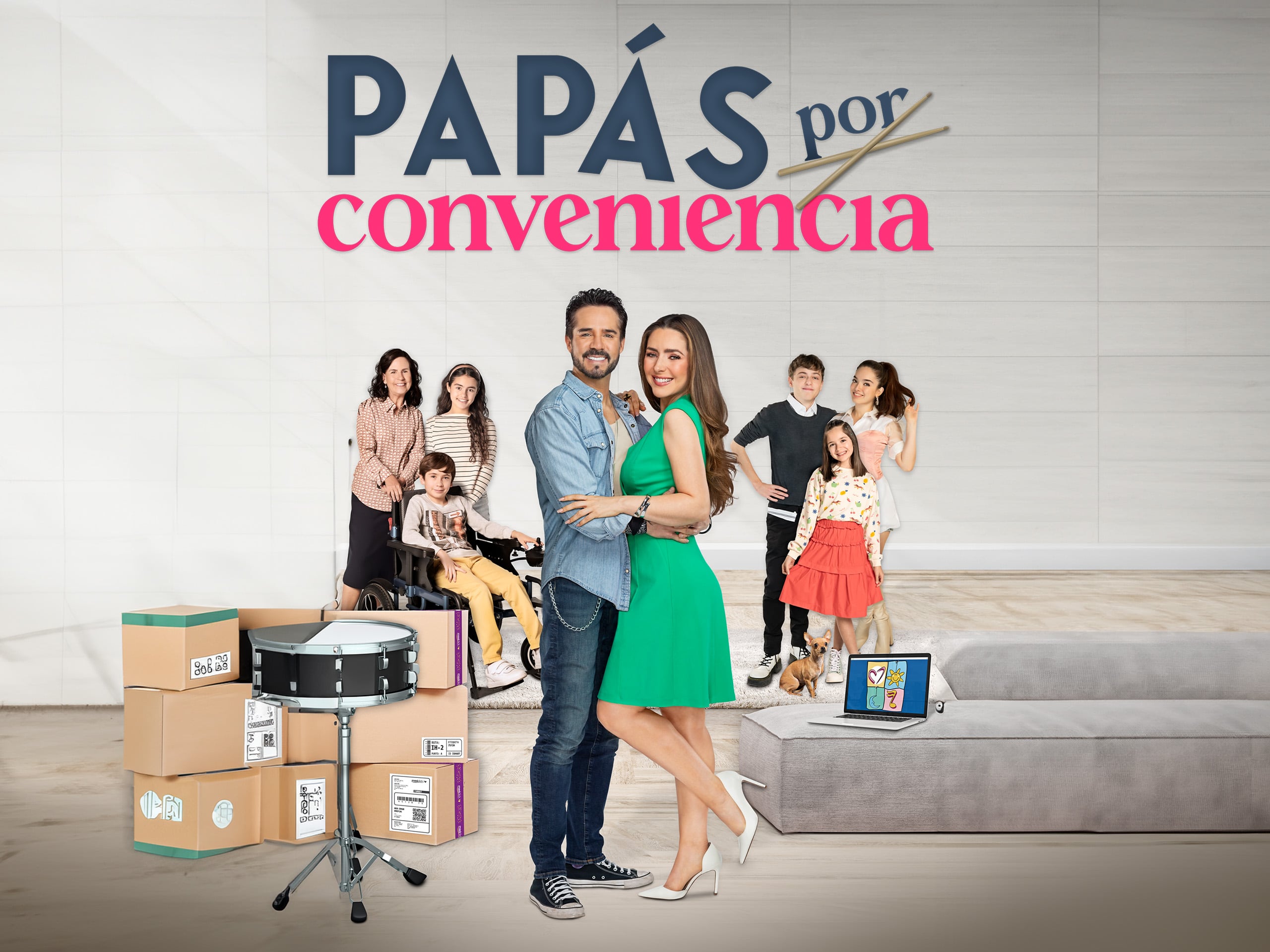 Imagen promocional de "Papás por conveniencia", telenovela creada por Pedro Armando Rodríguez y Gerardo Pérez Zermeño (Foto: TelevisaUnivison)