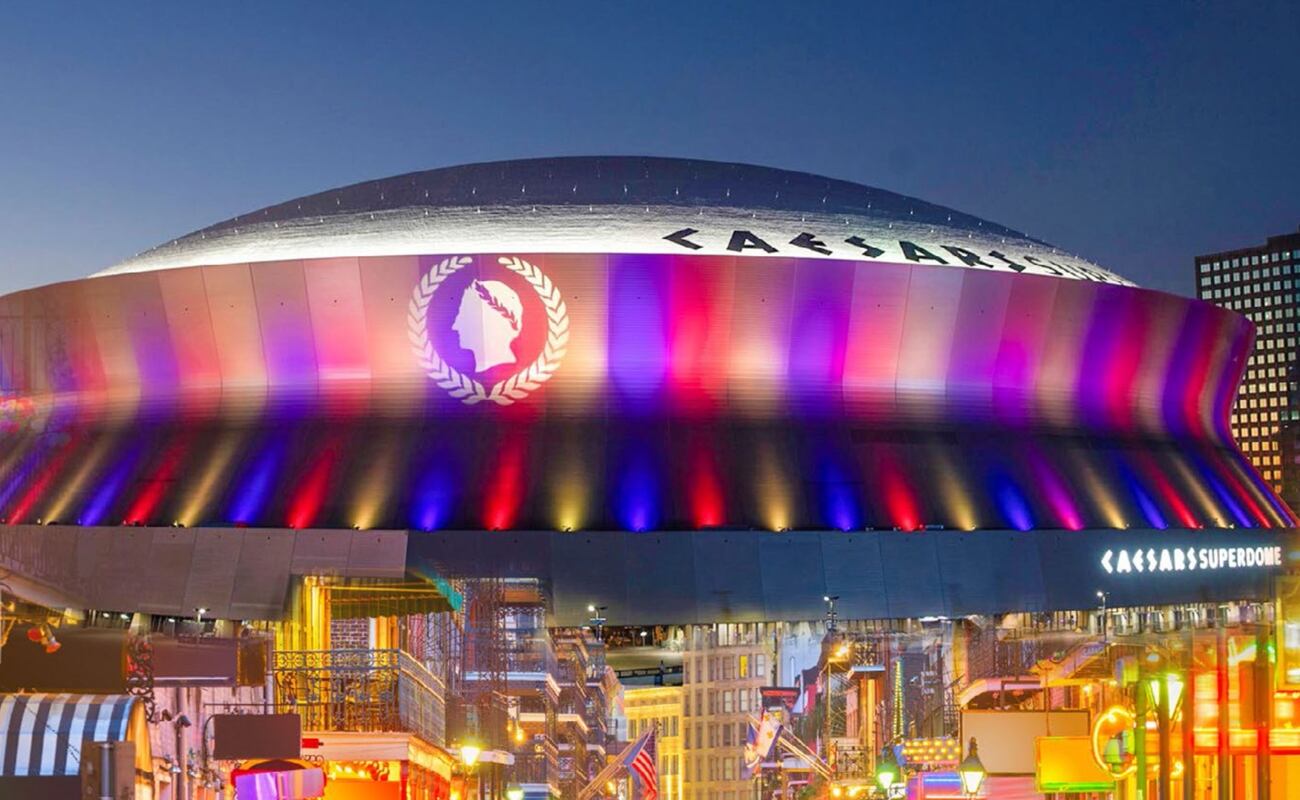 El estadio Caesars Superdome de Nueva Orleans será sede del Super Bowl 2025. | Crédito: ASM Global