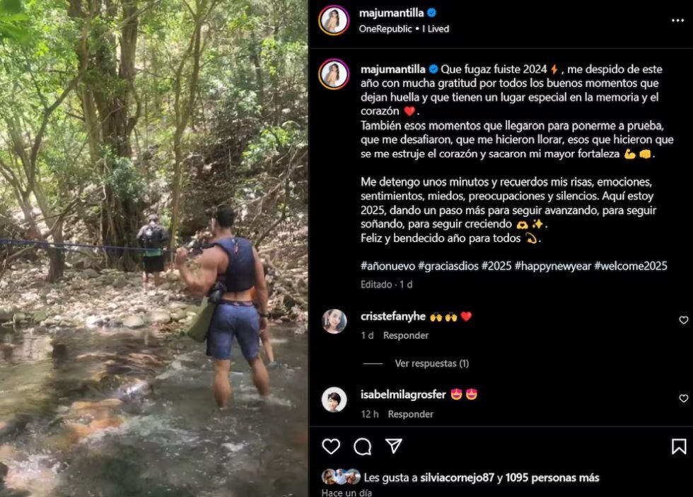 Maju Mantilla y su mensaje de despedida del 2024. (Foto: Captura de video)