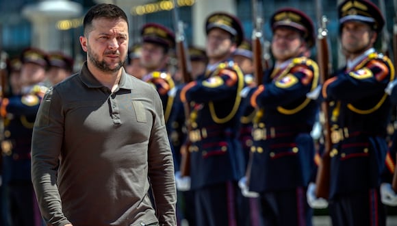 El presidente de Ucrania, Volodymyr Zelensky. (Foto de TOMÁS BENEDIKOVIC / AFP)