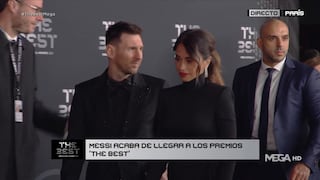 Así fue la llegada de Messi y Antonella a los premios The Best | VIDEO