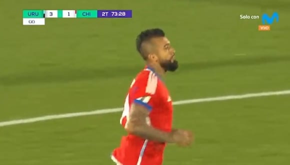Uruguay vs. Chile: Nicolás de la Cruz marca el tercero para la ‘Celeste’, pero Arturo Vidal anota el 3-1 | VIDEO. (Foto: captura Movistar)