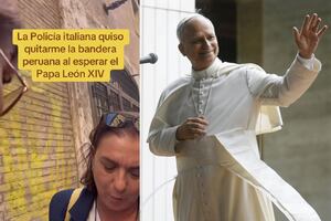 ¿Discriminación en Roma?: Peruana que esperaba al Papa denuncia que intentaron quitarle su bandera
