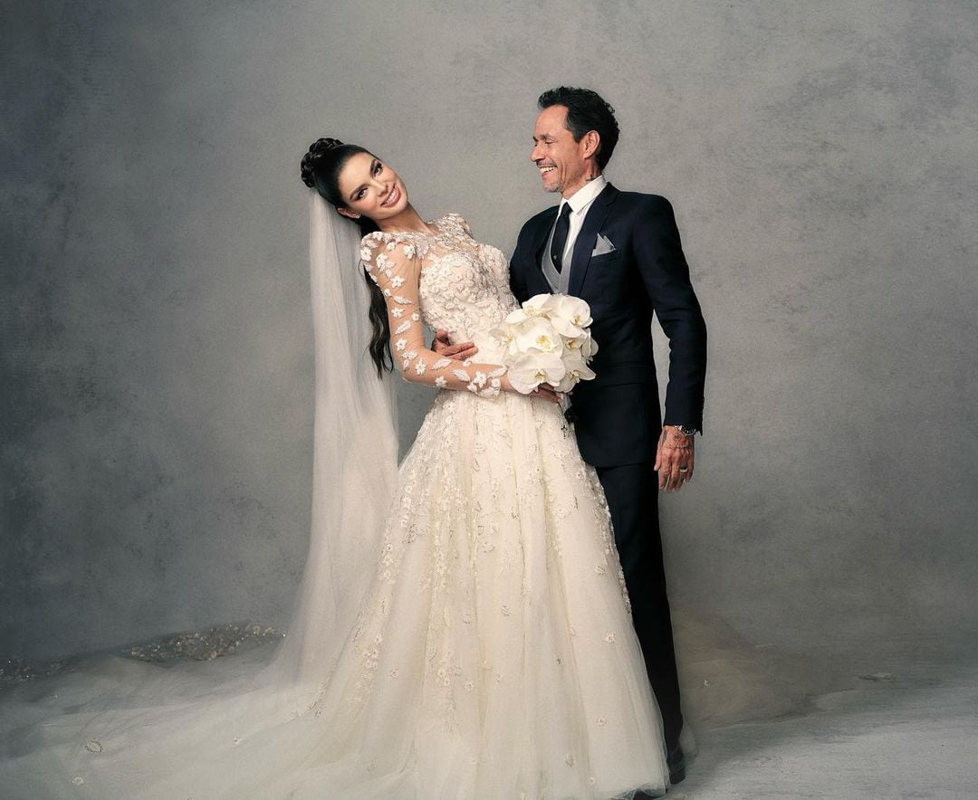 Nadia Ferreira y Marc Anthony durante su matrimonio (Foto: Revista ¡Hola!)