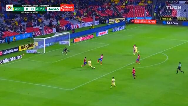 Antes del descanso: gol de Jonathan Rodríguez para el 1-0 de América vs. San Luis | VIDEO