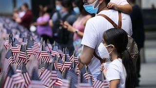 Familiares de víctimas fallecidas por el coronavirus y atentado del 11S rindieron tributo en Nueva York | FOTOS