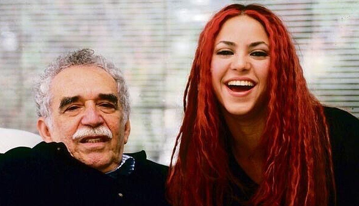 Shakira en una instantánea al lado de Gabriel García Márquez (Foto: @shakira / Instagram)
