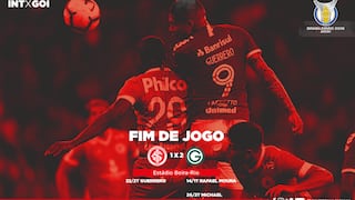 Internacional, con gol de Paolo Guerrero, cayó 2-1 frente a Goiás por el Brasileirao