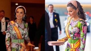 La reina Letizia impresiona con un vestido lleno de flores | FOTOS