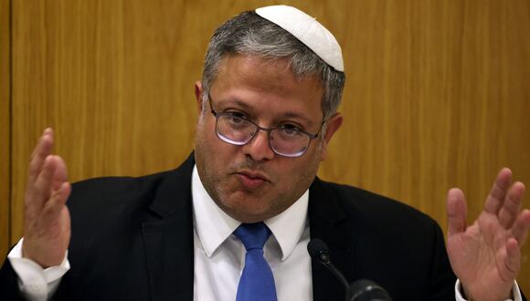 El Ministro de Seguridad Nacional de Israel, Itamar Ben-Gvir. (Foto de Menahem KAHANA / AFP)